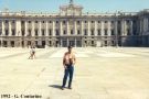 James in the courtyard of the Royal Palace